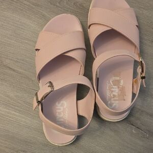 Circus by Sam Edelman Blush Pink Cross-Strap Sandals